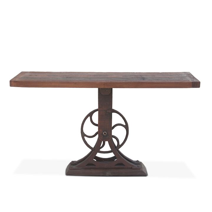 World Interiors Sterling 56-Inch Cast Iron Console Table