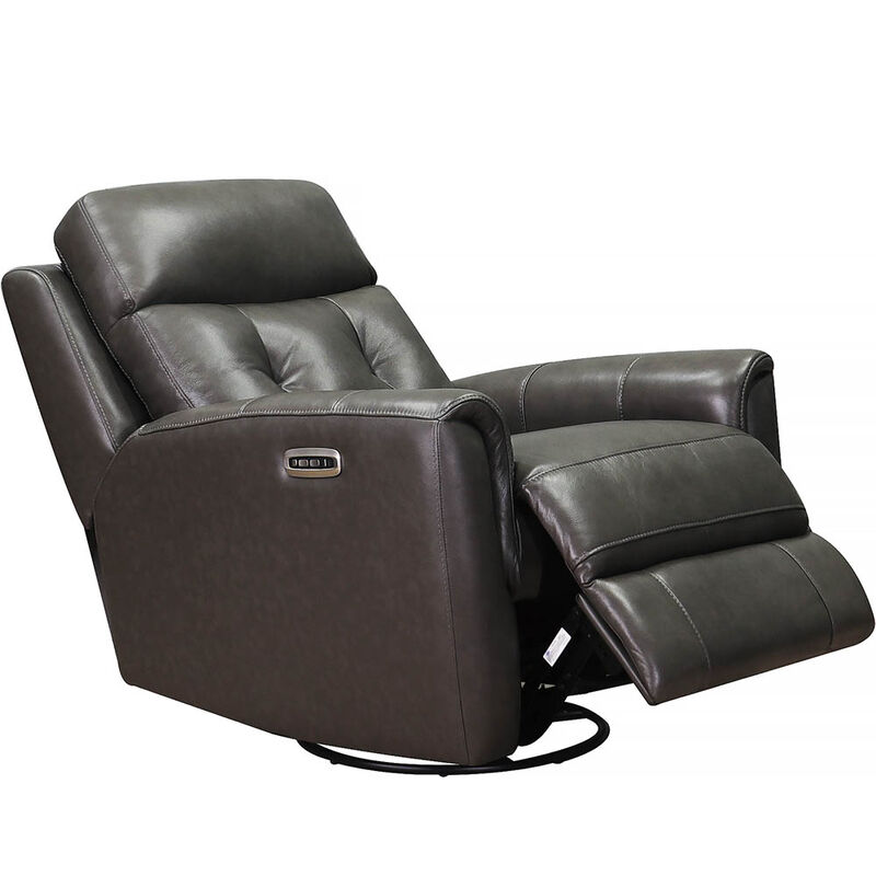 Torino Power Headrest Swivel Glider Leather Recliner
