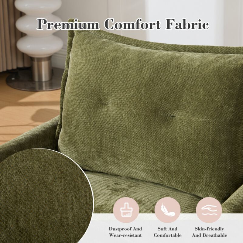 Secra Modern Chenille Swivel Accent Chair image number 5