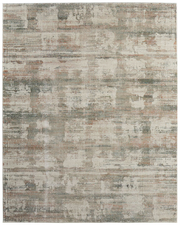 HomeRoots Abstract Distressed Area Rug