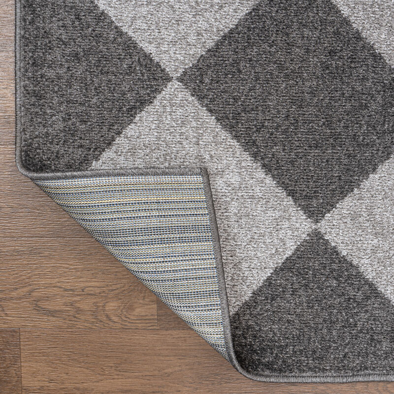 Draper Classic Geometric Diamond Pattern Area Rug