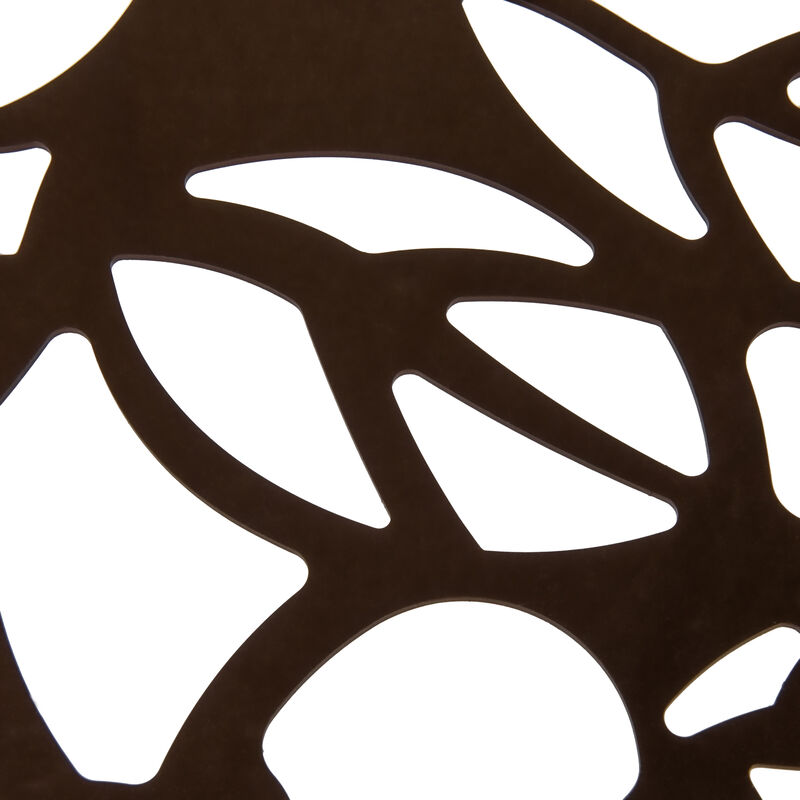 LeisureMod Devon Tree Design Glass Top Aluminum Base Outdoor End Table