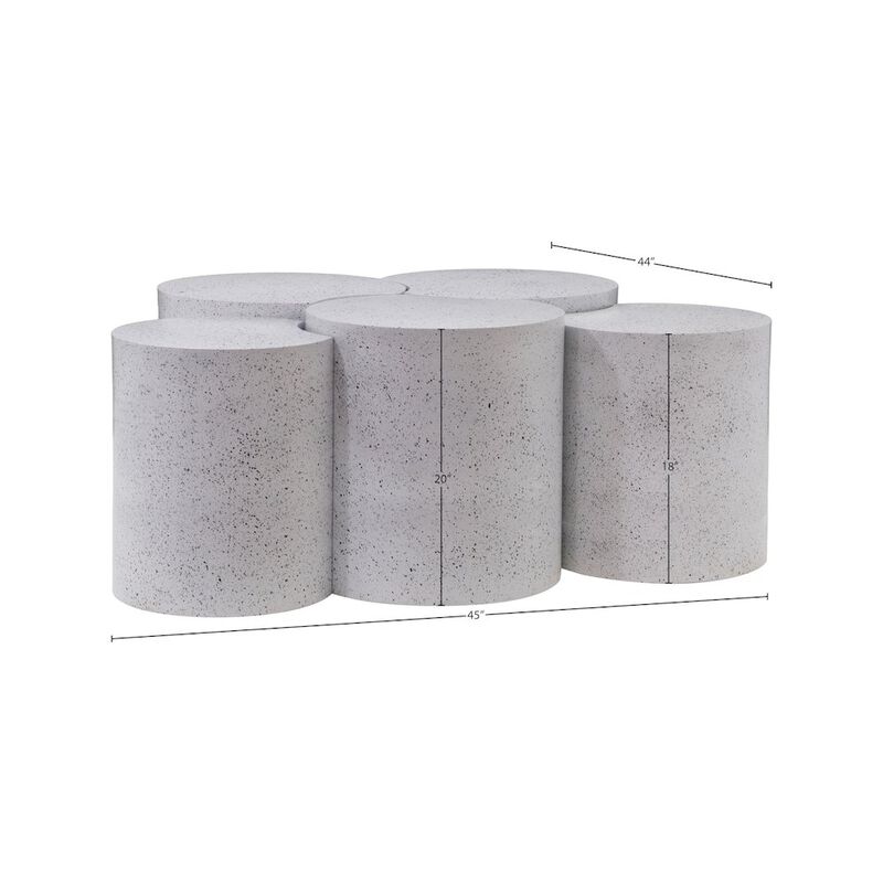 Meridian Furniture Dimple White Coffee Table