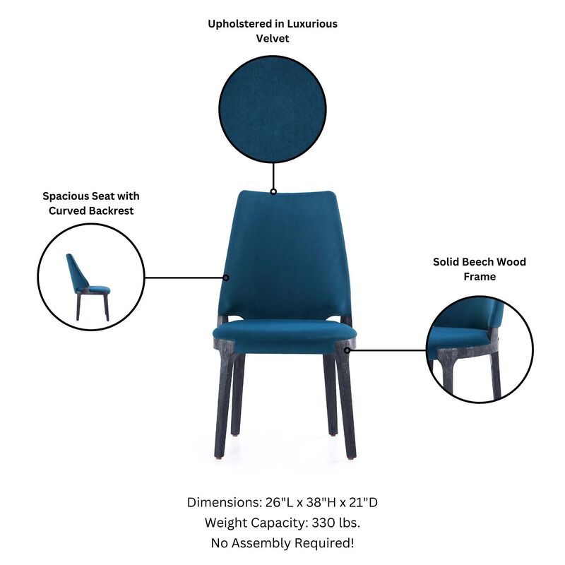 Kara Blue Dining Chairs (Set of 8) image number 3