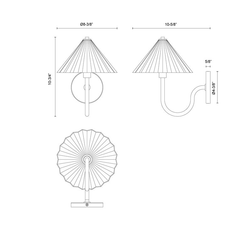 Serena 8-in Socket Damp-Rated Wall/Vanity Light image number 8