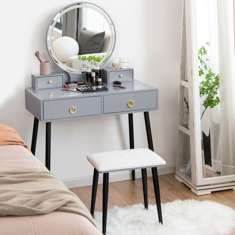 Vanity Table Set with Mirror