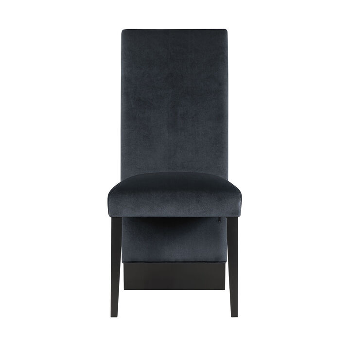 Black Upholstered Dining Chairs Set of 2