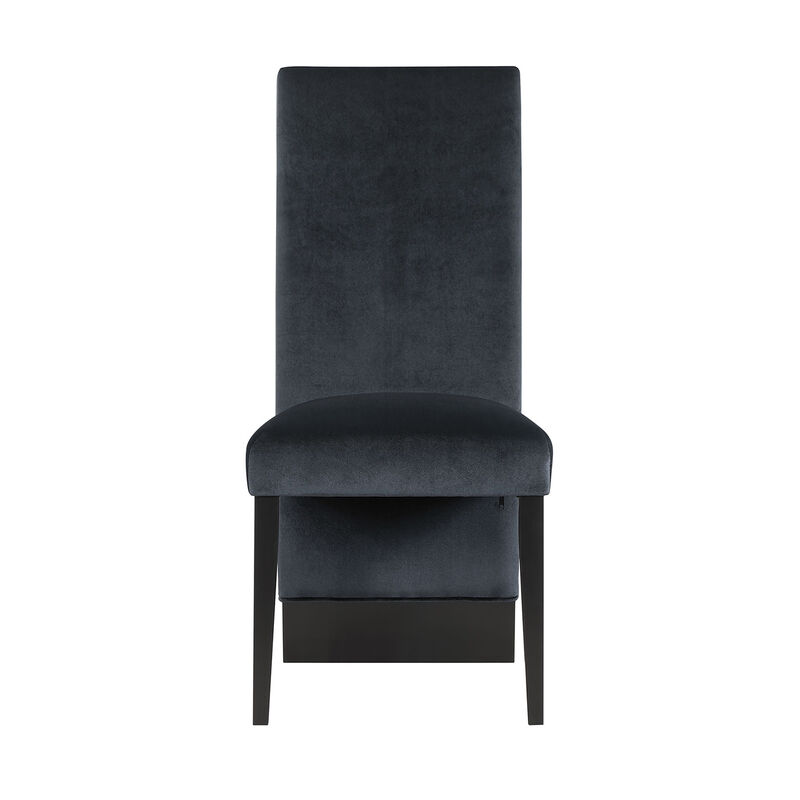 Black Upholstered Dining Chairs Set of 2 image number 0
