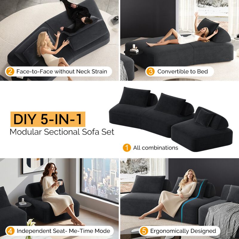 Renmeg Modern Sectional Sofa image number 6