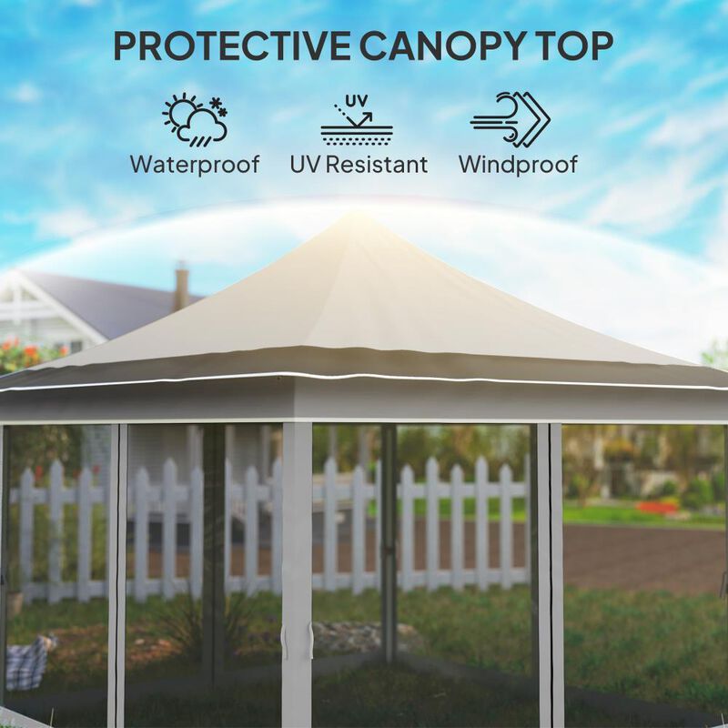 Hivvago 12x12 Pop Up Canopy Tent with Mesh image number 5