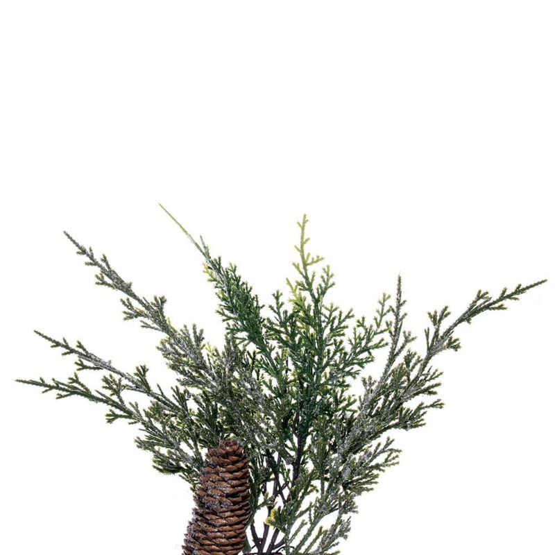 Vickerman 6' Artificial Snow Cedar Hanging Garland with Pinecones - Natural Looking Garland for Staircase or Mantel - Comes with Artificial Pinecones - Reliable and Durable image number 2