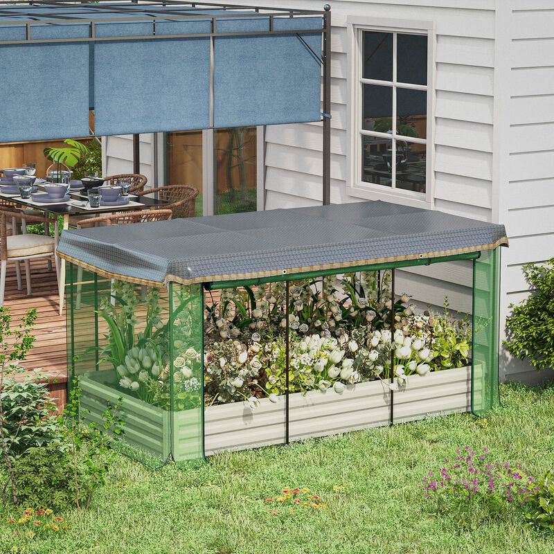 Hivvago Elevated Garden Bed with Protective Shade image number 1