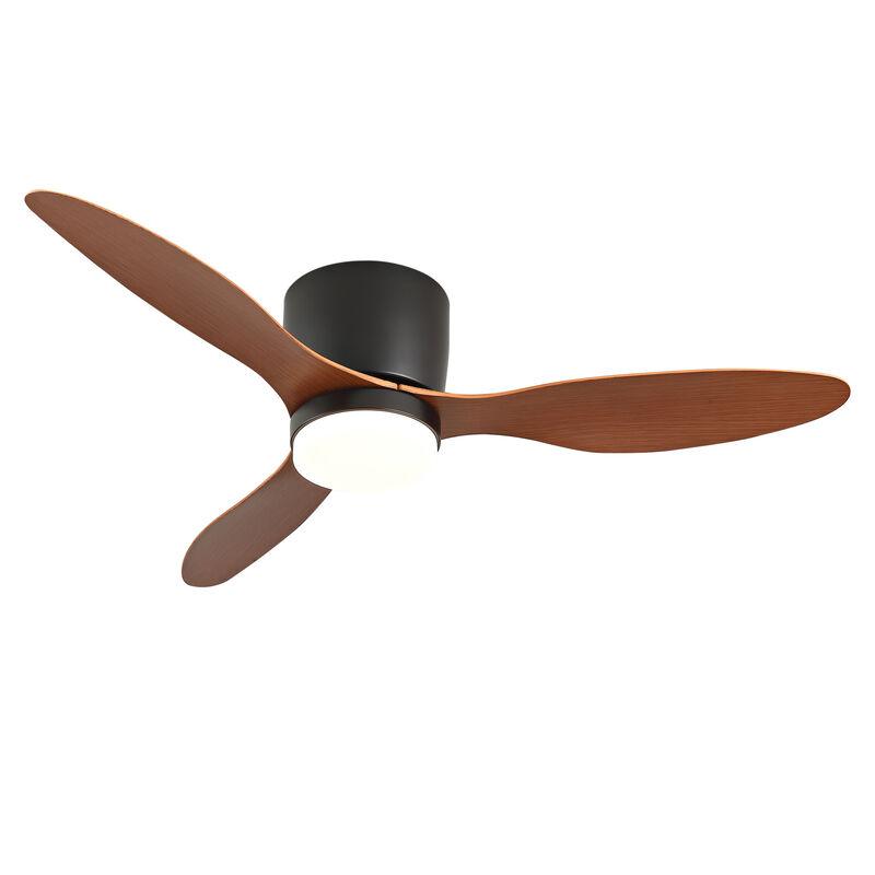 ELEMENT ACE 42 Inch Low Profile Flush Mount Ceiling Fan with Light & Remote Control, Reversible Quiet DC Motor, 6 Speed Settings, Ideal for Indoor & Outdoor Low Ceiling Spaces image number 3