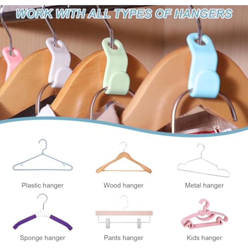 Jean Organizer for Closet  14-Hook Wooden Hanger for Jeans and Pants image number 3
