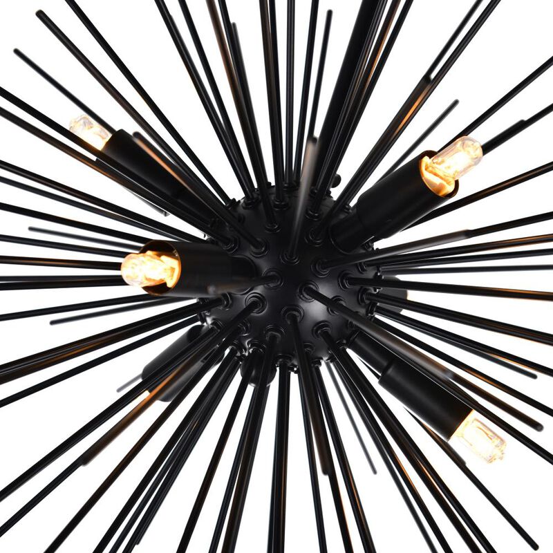 Savannah 9 Light Chandelier With Black Finish