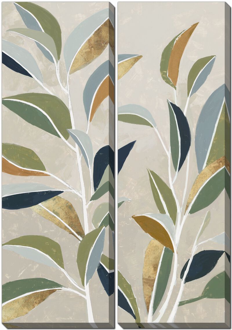 Golden Mosaic Leaves (Set of 2) image number 0