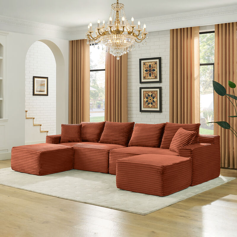 Pefwod U-Shaped Cloud Sofa image number 1