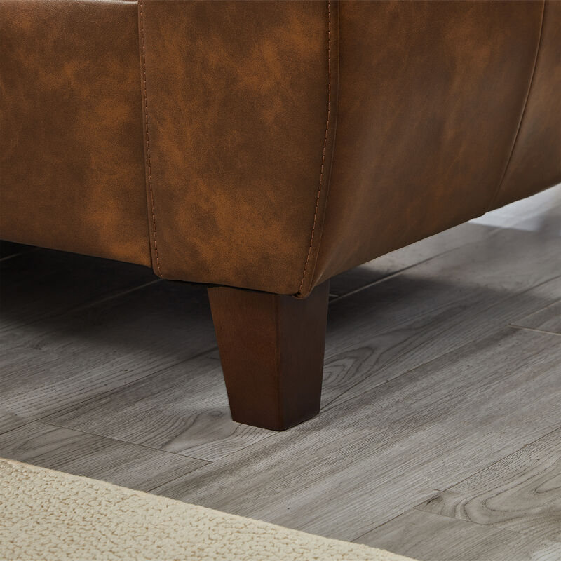 Buldef Breathable Faux-Leather Sofa image number 8
