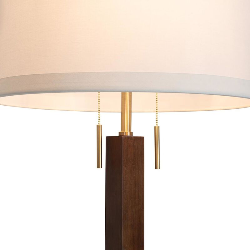 NOVA OF CALIFORNIA Swiss Cross Floor Lamp - Dark Walnut