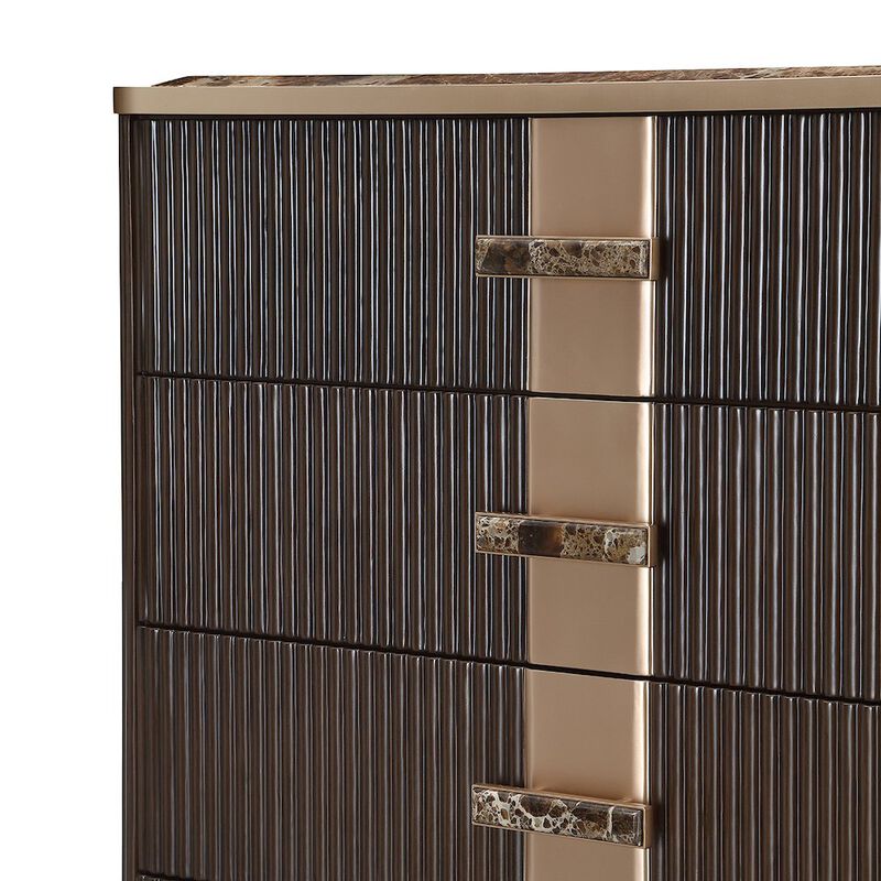 Michael Amini West Kensington Highboy Chest Medium Espresso