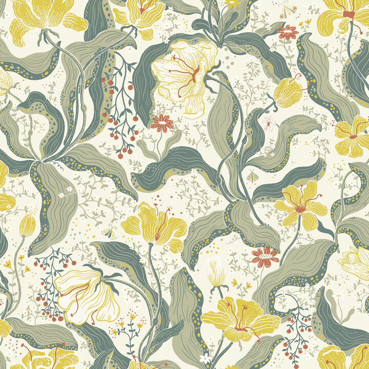 Bodri Yellow Tulip Garden Wallpaper