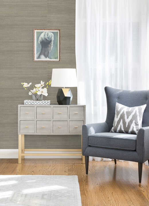 Caihon Silver Sisal Grasscloth Wallpaper (Set of 2)