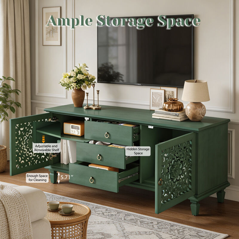 Zuggor Retro TV Stand Sideboard image number 6