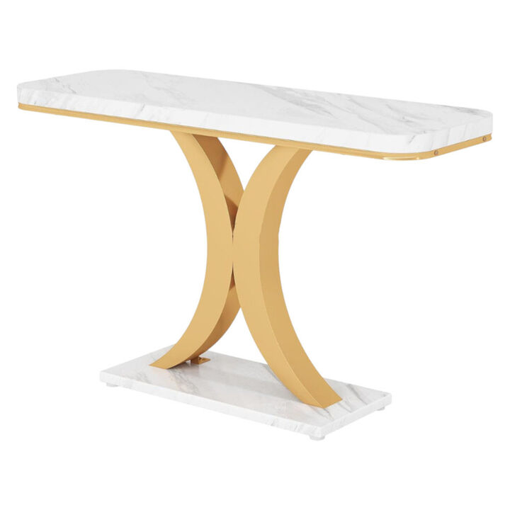 Modern living room table - Long console table for home decor and organization