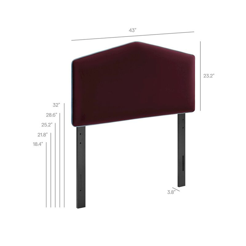 Cosette Performance Velvet Twin Size Headboard image number 1
