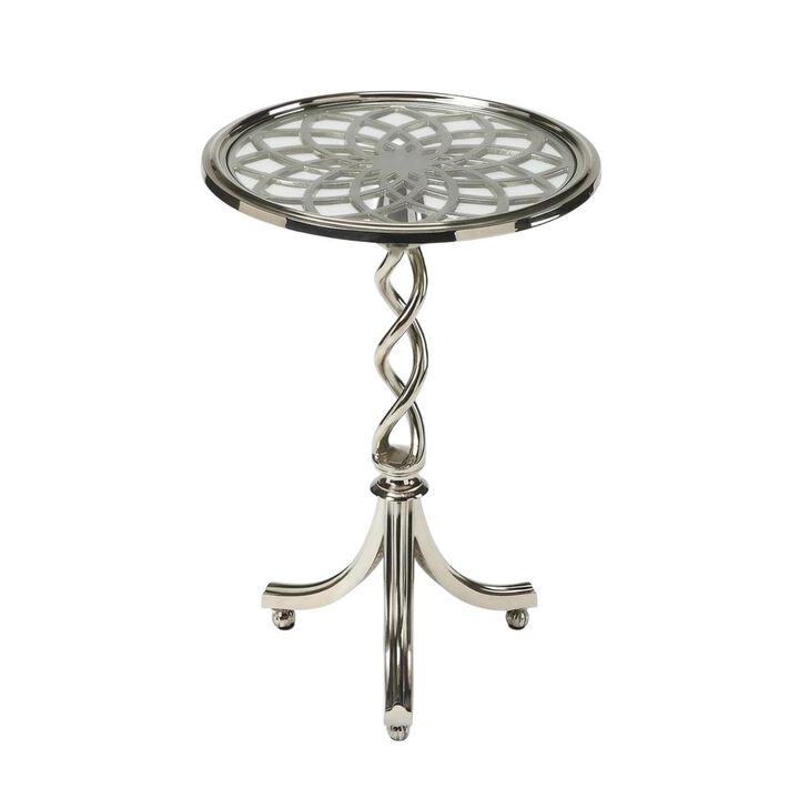 Butler Specialty Isidora Modern Side Table, Silver