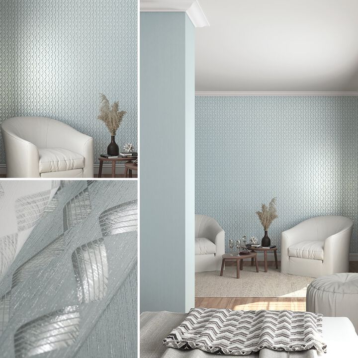 Serene ZigZag Green Wallpaper 33653