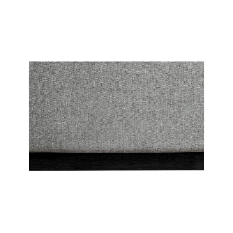 Meridian Furniture Flynn Grey Linen Textured Fabric Twin Bed
