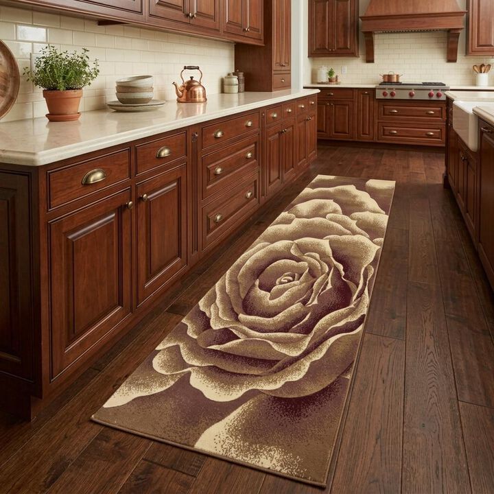 HomeRoots Floral Area Rug