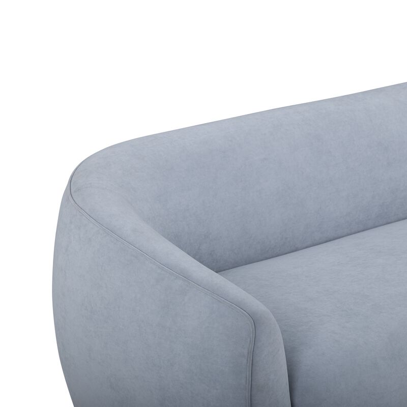Jordan Baby Blue Textured Velvet Loveseat image number 2