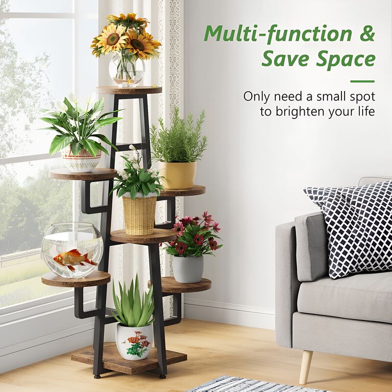 Tribesigns 7-Tier Plant Stand Plant Pots Holder Rack Flower Stand image number 2