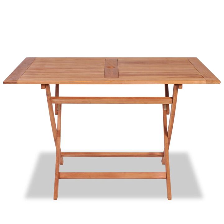 vidaXL Folding Garden Table 47.2"x27.6"x29.5" Solid Teak Wood