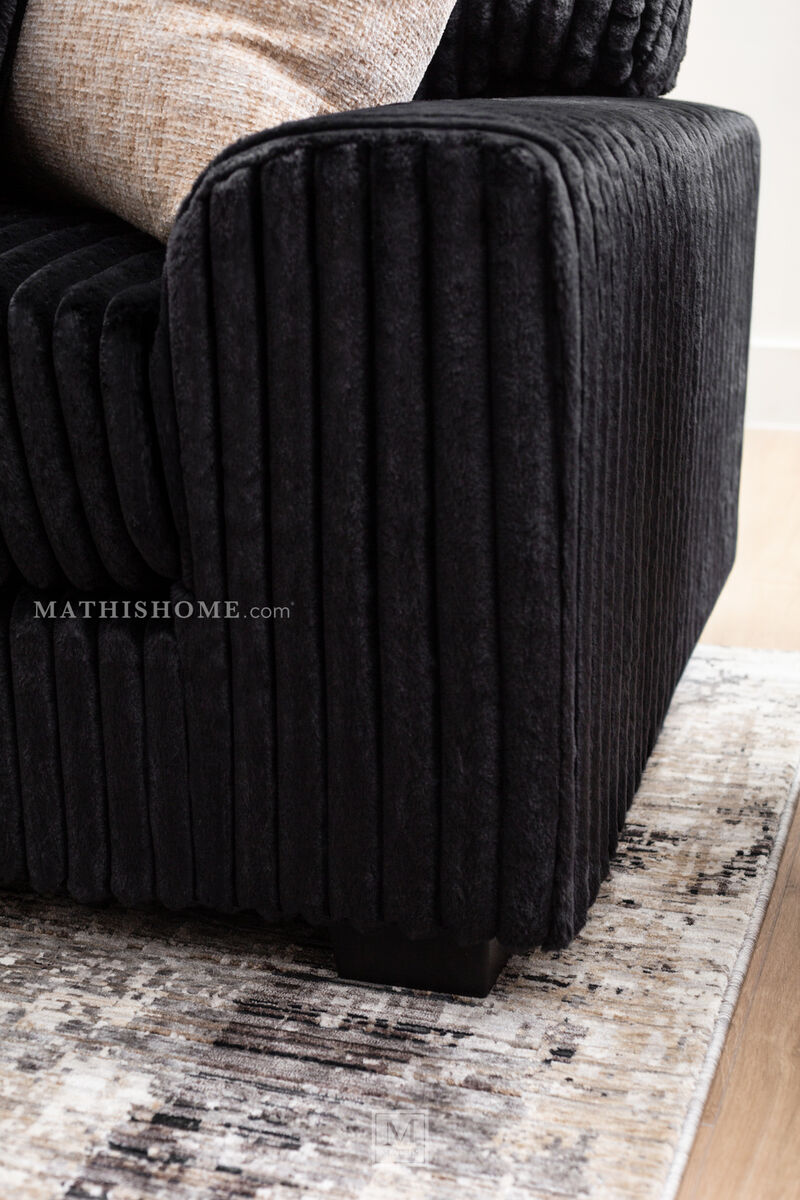 Nightfall 5-Piece Black Sectional image number 2