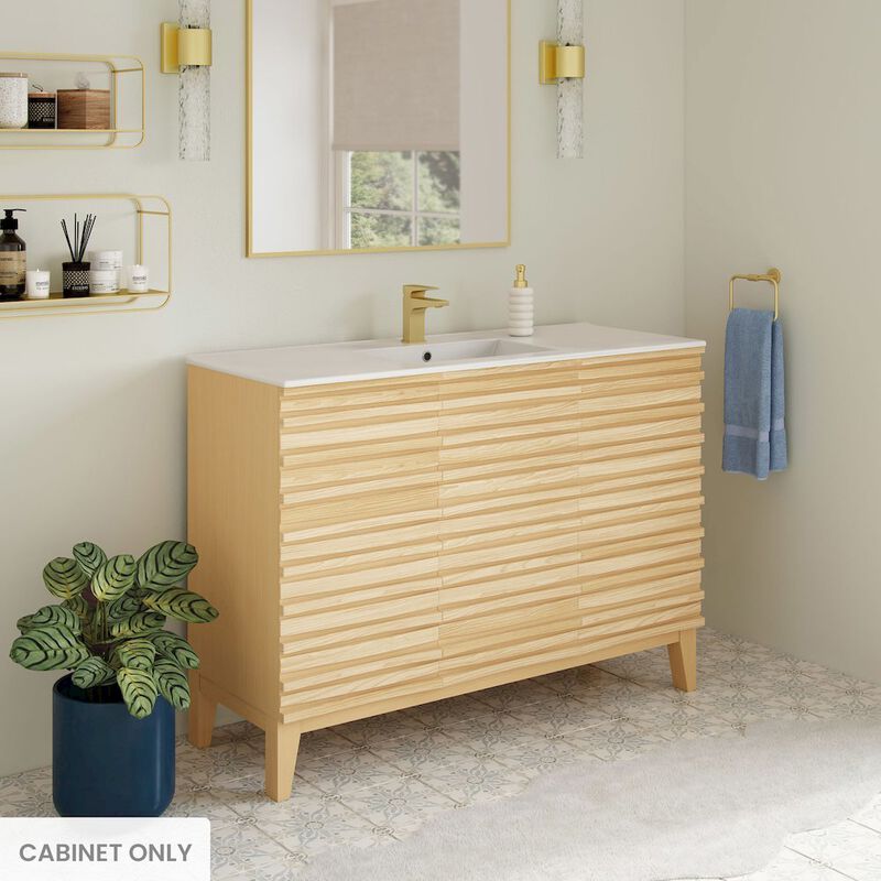 Cascade 48 in. Bathroom Vanity with 3-Hole Ceramic Sink Top image number 1