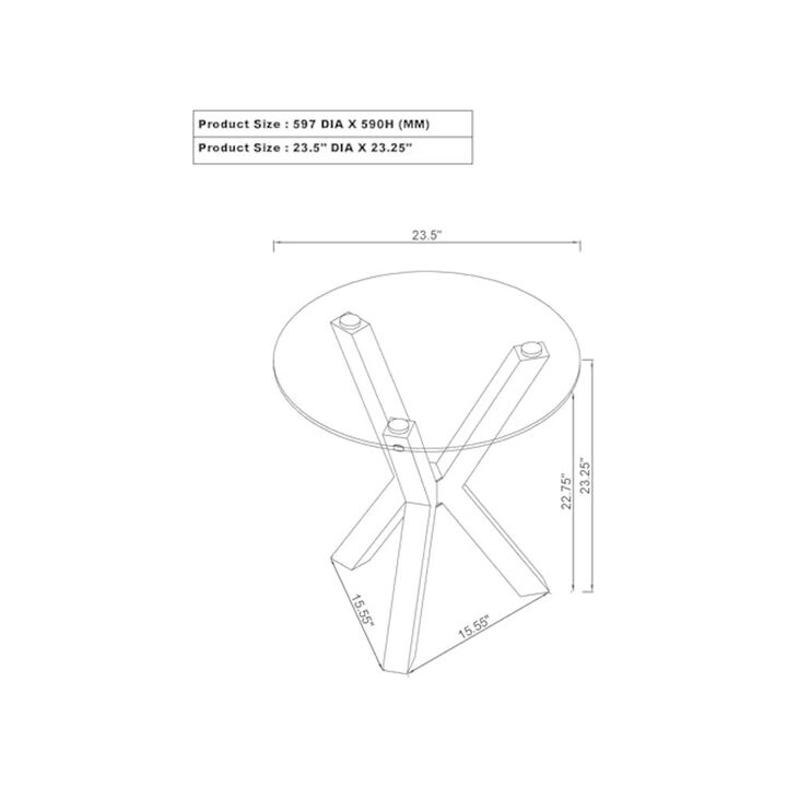 Coaster Kenzie 3-piece Round Coffee and End Table Set Chrome