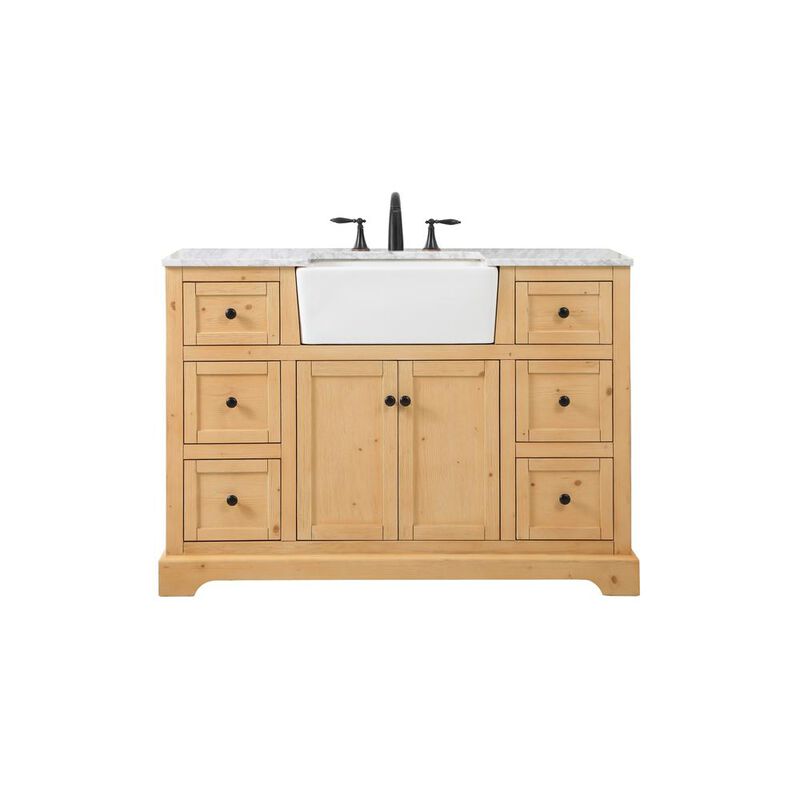 Elegant Kitchen and Bath 48 inch Single bathroom vanity in natural wood