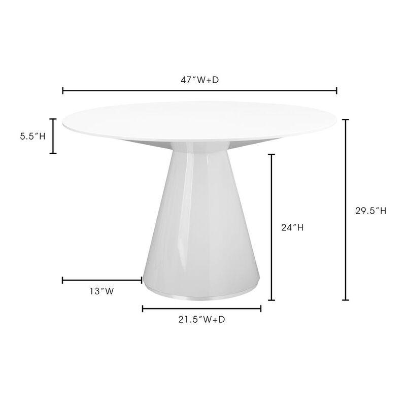 Moe's Home Collection Otago Round Dining Table