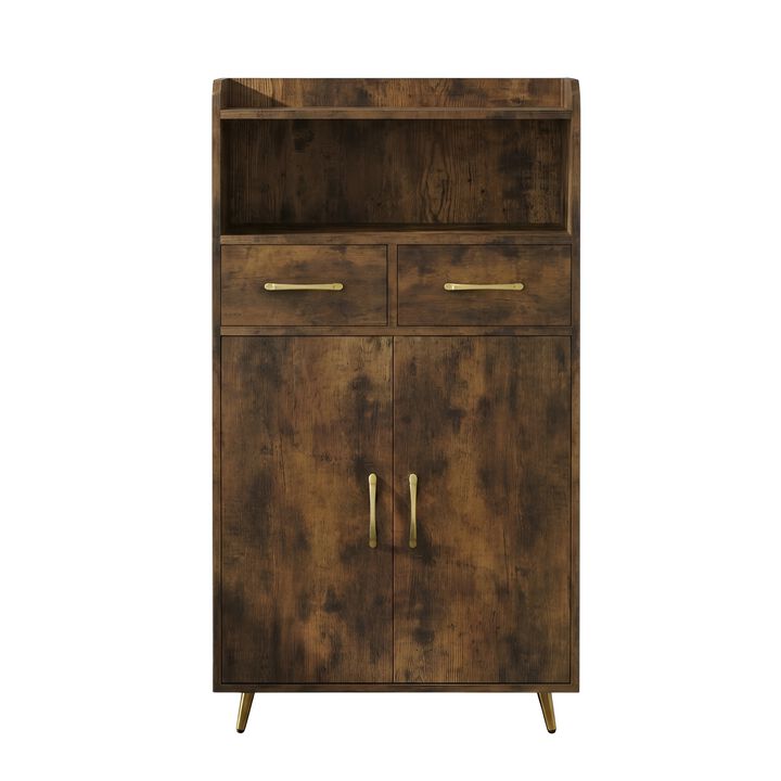 Bathroom Storage Cabinet with 2 Drawers and 2 Doors