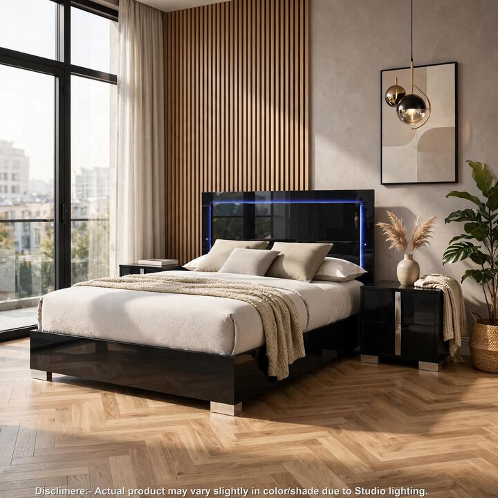 3pc Bedroom Set, Wood, 2 Nightstands