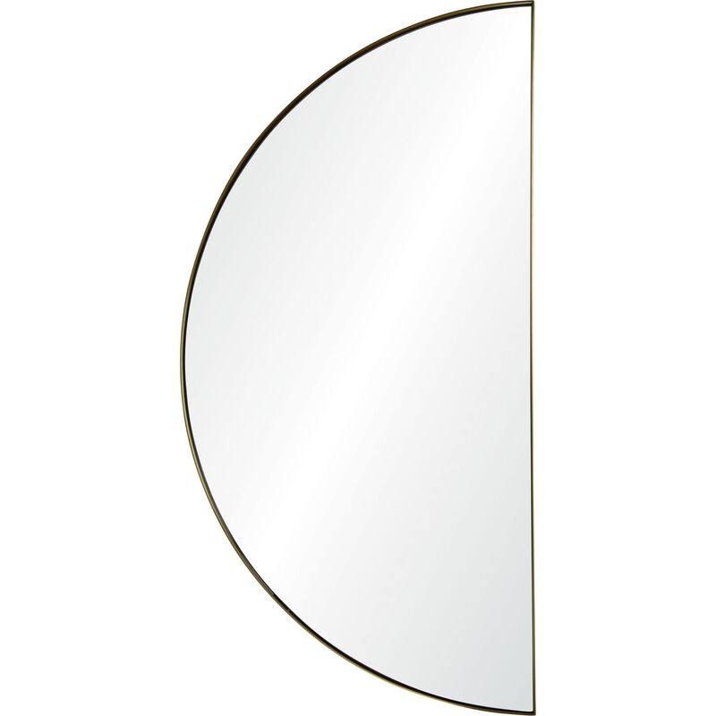 40" Half Moon Glass Framed Wall Mirror image number 1