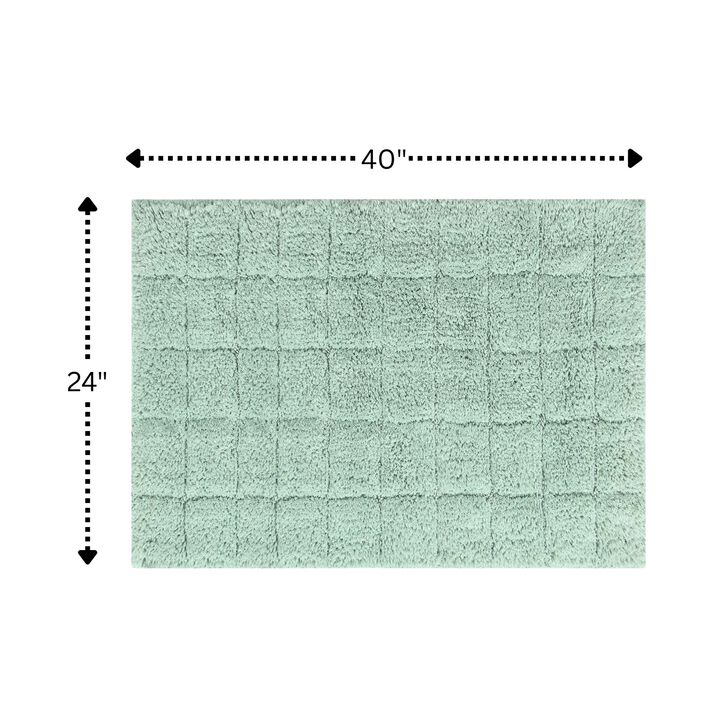 Knightsbridge Summer Tile 220 GSF Non Skid Back Bath Rug 24 x 40 - Sage