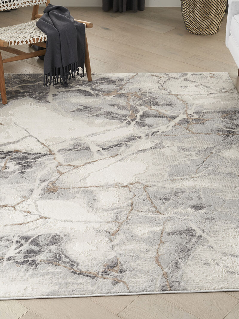 Elation ETN13 Ivory/Gray 4' x 6' Rug