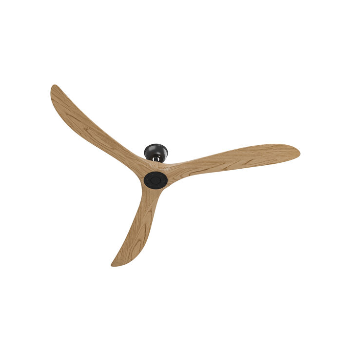 FUFU&GAGA 72-Inch Indoor Ceiling Fan with Light, Natural Paulownia Wood Blades, 40W DC Motor, 6 Speeds, 1/4/8H Timer (US Standard)