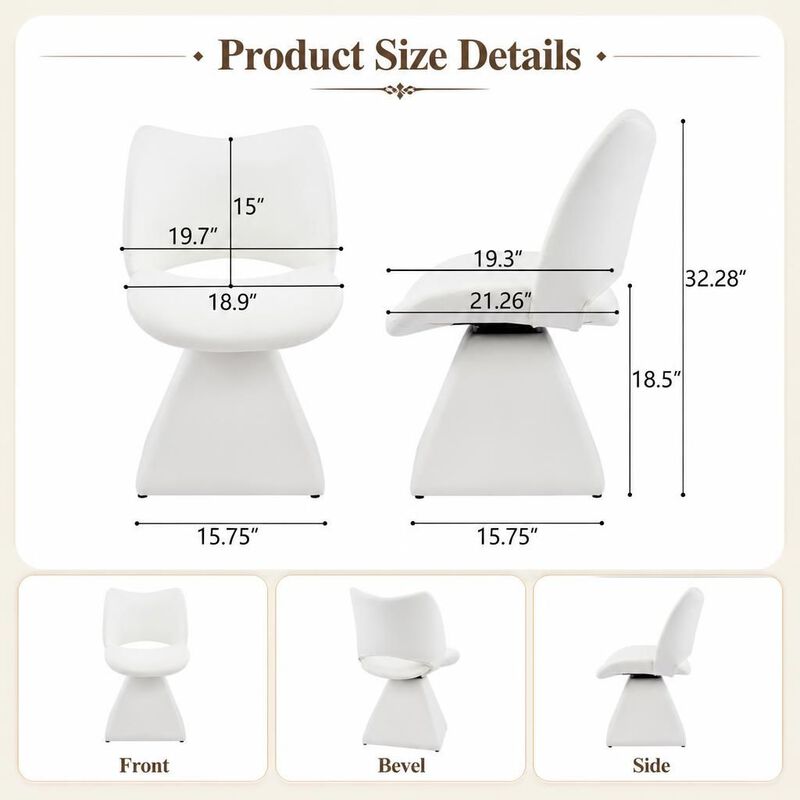 GOODSILO Swivel High-Back Upholstered Dining Chair with Sturdy Hardwood Frame, Comfortable Cushioned Seating for Multi-Use Spaces image number 1