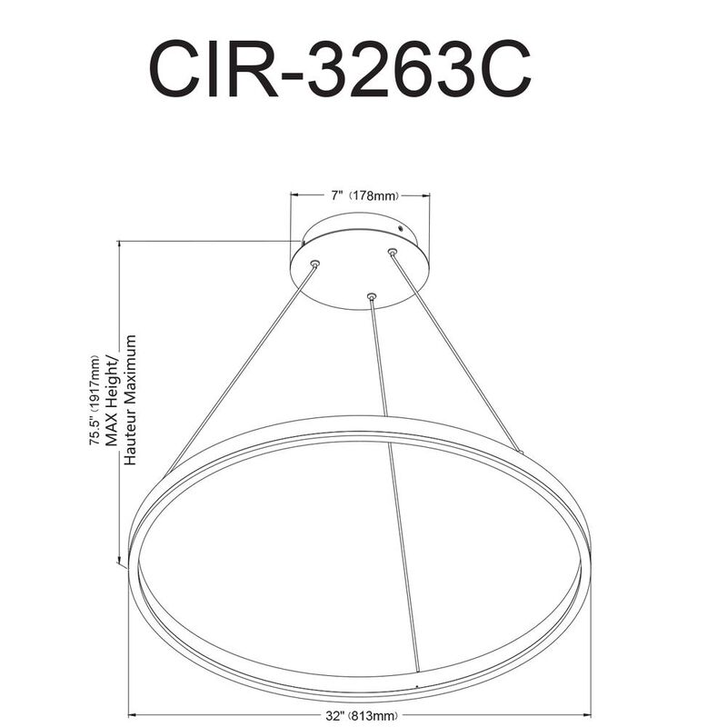Dainolite Chandelier, SV with FR Acrylic Diffuser image number 2