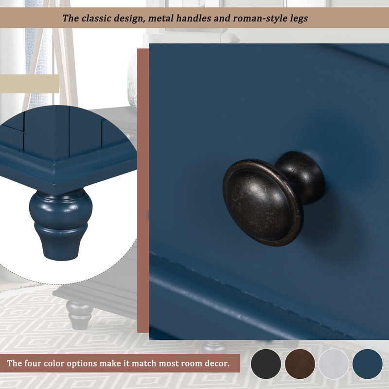 Merax 3-Drawer Bedroom Nightstand Storage Cabinet